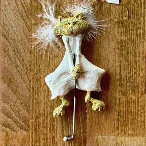 Kurt S. Adler Cat Angel Golfing Christmas Ornament